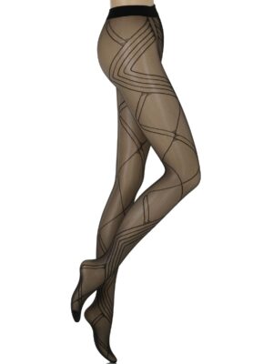 Elegantne hlačne nogavice z vzorcem 20 den 208