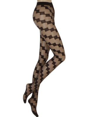 Elegantne hlačne nogavice z vzorcem 20 den (216)