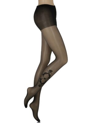 Elegantne hlačne nogavice z vzorcem 20 den 254