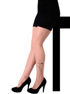 Hlačne nogavice s tatujem 40 den (1267)