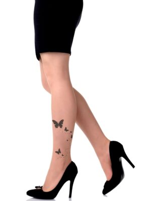 Hlačne nogavice s tatujem 40 den (1244)